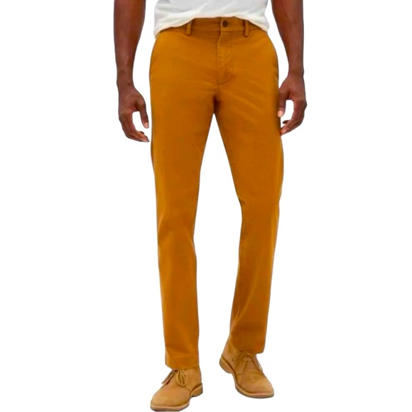 GAP Tailored Slim Fit Khakis Camel Size 34 - Picture 2 of 7